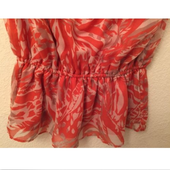 CoupDeChance Floral Pattern S/S peasant top Sz 38 - Picture 3 of 5